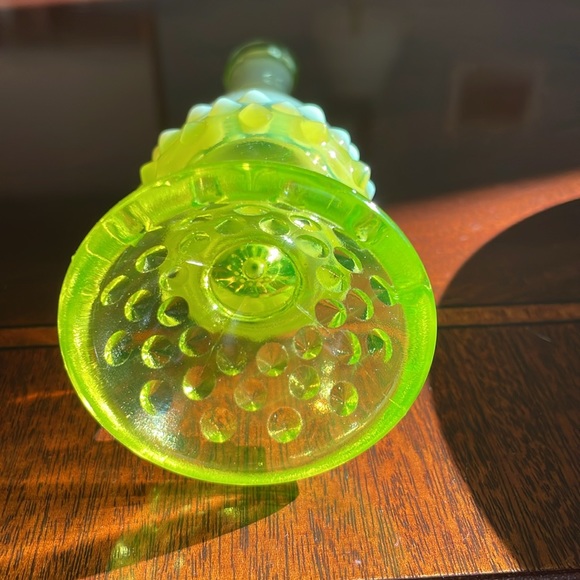Fenton topaz hobnail 8 inch bud vase - Picture 6 of 8